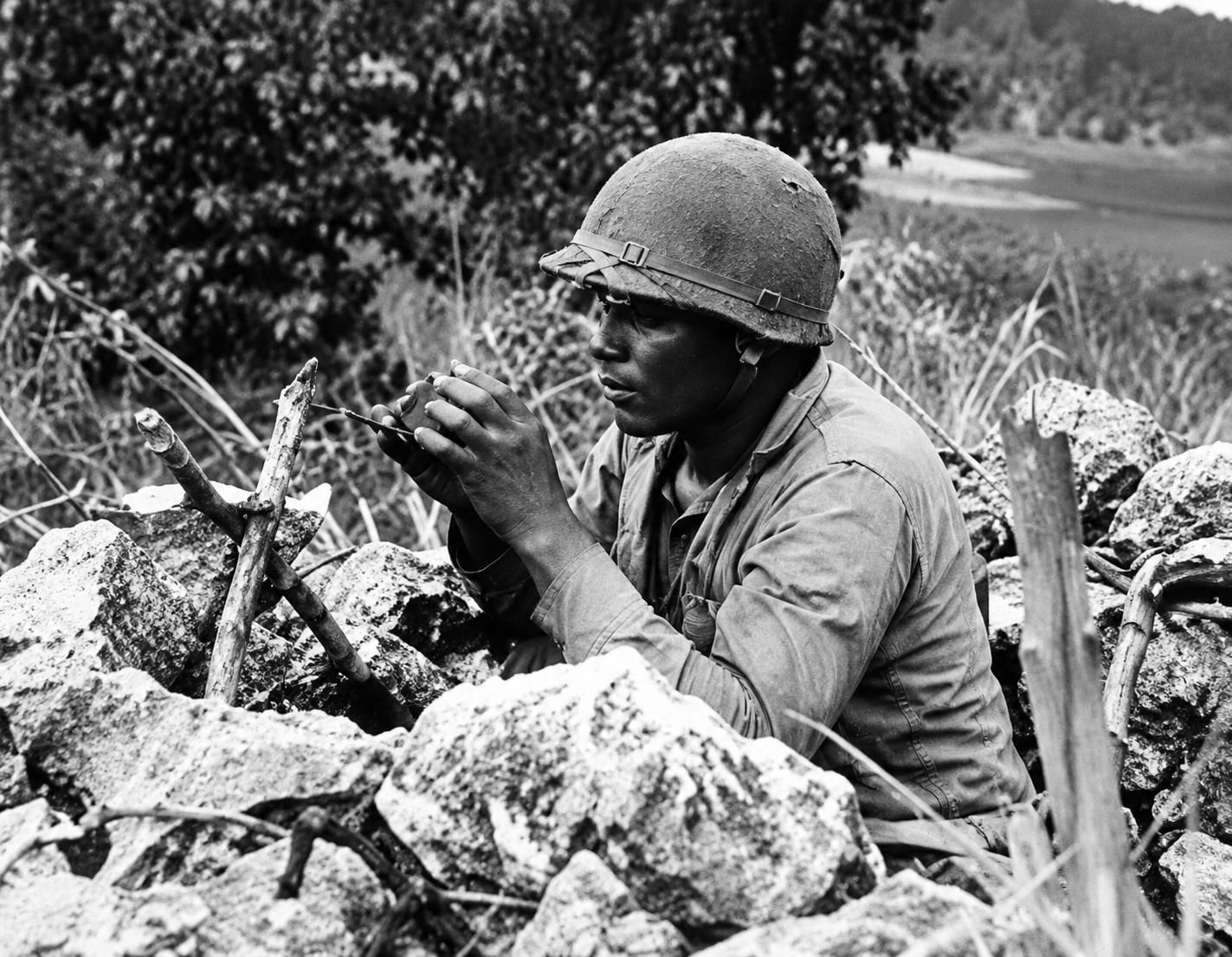 Navajo code talkers who landed on Saipan in 1944