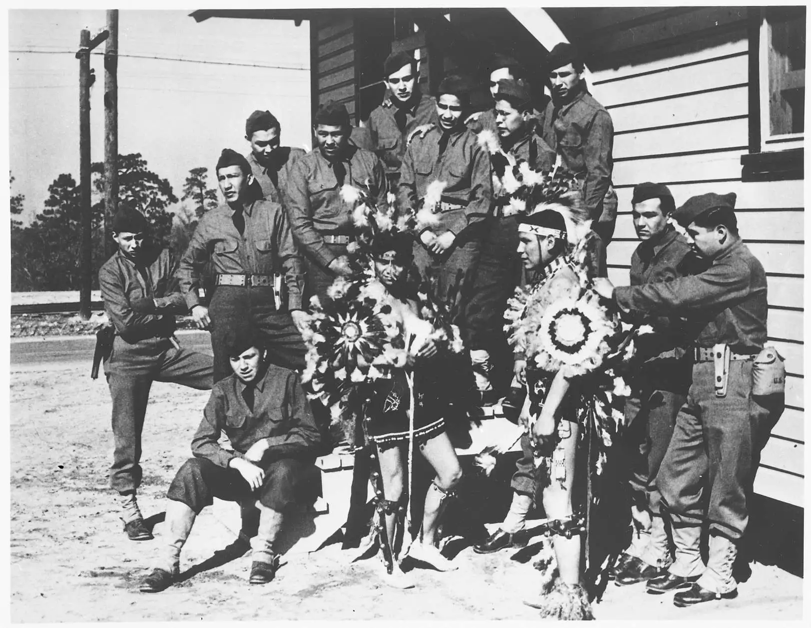 Comanche code talkers training together at Fort Benning